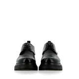 Black calfskin lace-up sailor shoe