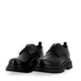 Black calfskin lace-up sailor shoe