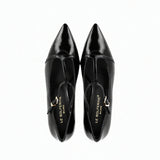 Maryjane in pelle nera lucida tacco medio