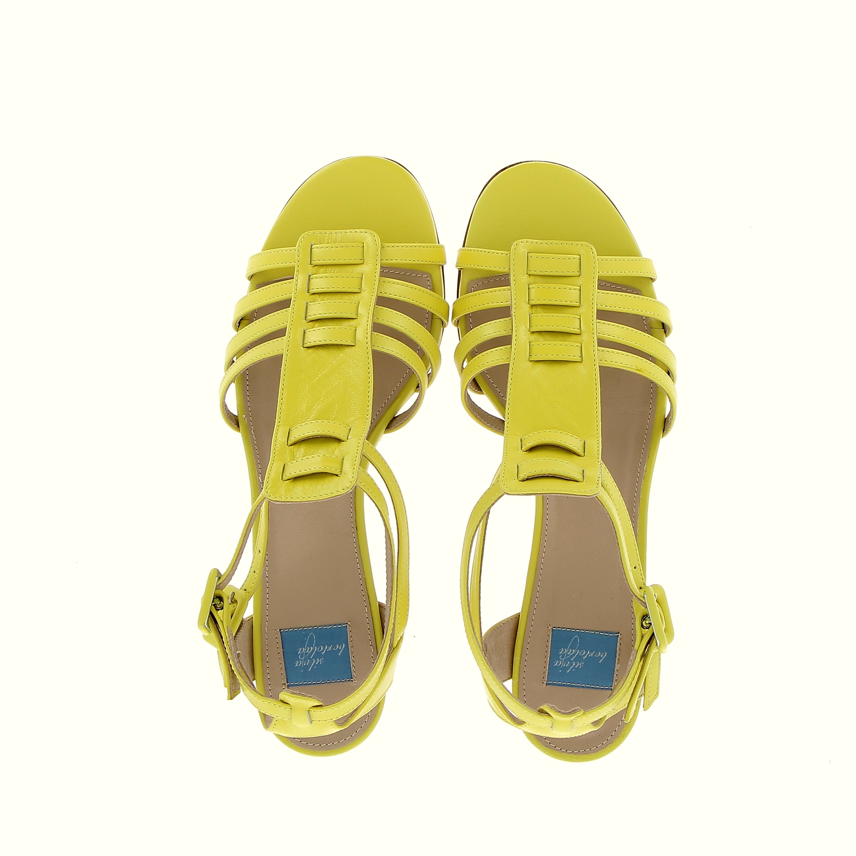 Yellow tassel gladiator sandal