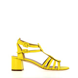 Sandalo gladiator nappa giallo