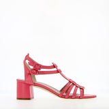 Giulia Gladiator sandal in pink nappa leather