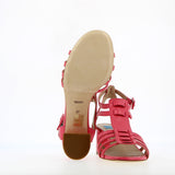 Giulia Gladiator sandal in pink nappa leather