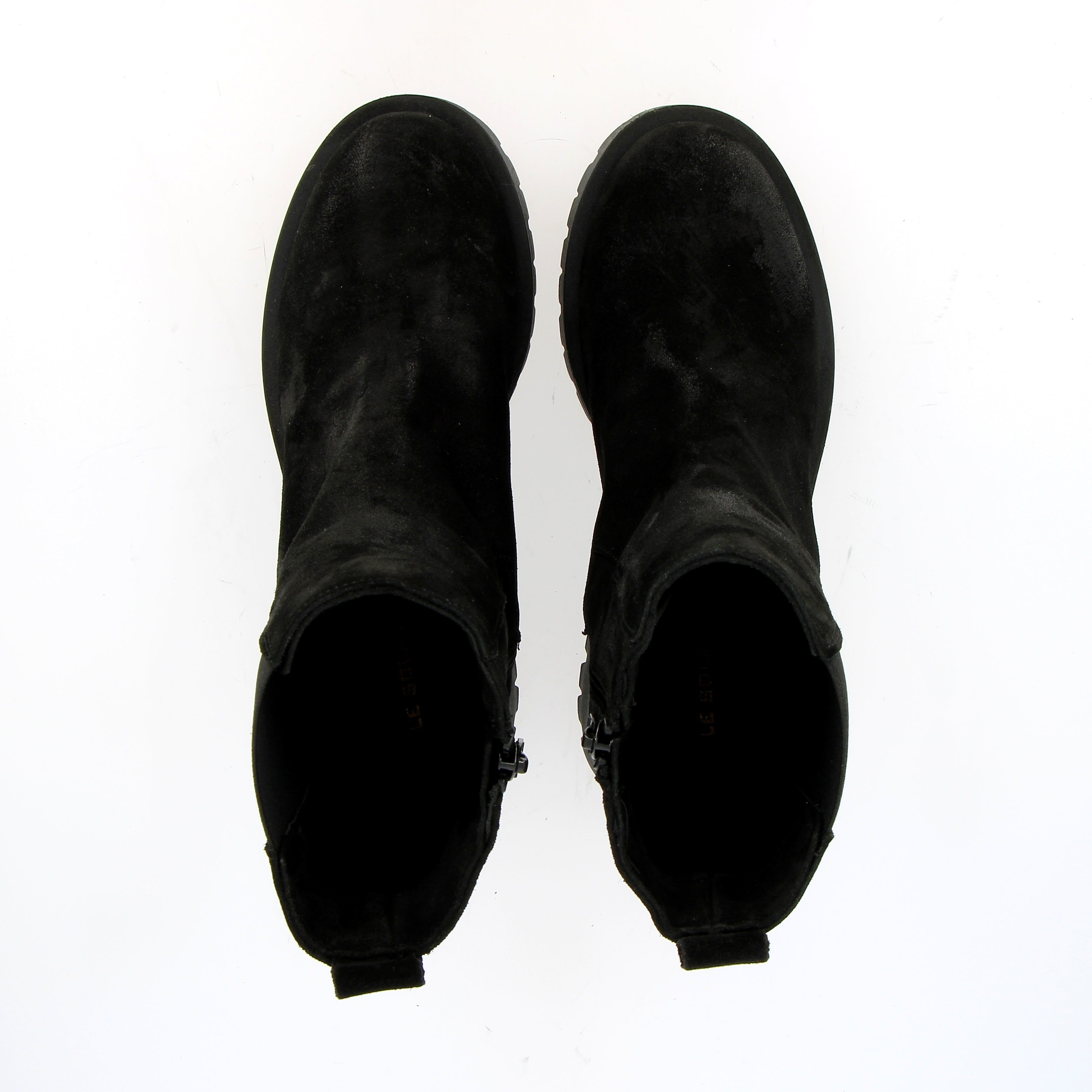 Chelsea boot nero in pelle scamosciata trattata vintage