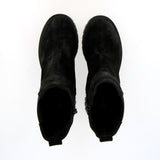 Chelsea boot nero in pelle scamosciata trattata vintage