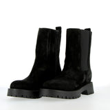 Chelsea boot nero in pelle scamosciata trattata vintage