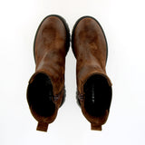 Chelsea boot in pelle scamosciata testa di moro trattata vintage