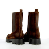 Chelsea boot in pelle scamosciata testa di moro trattata vintage