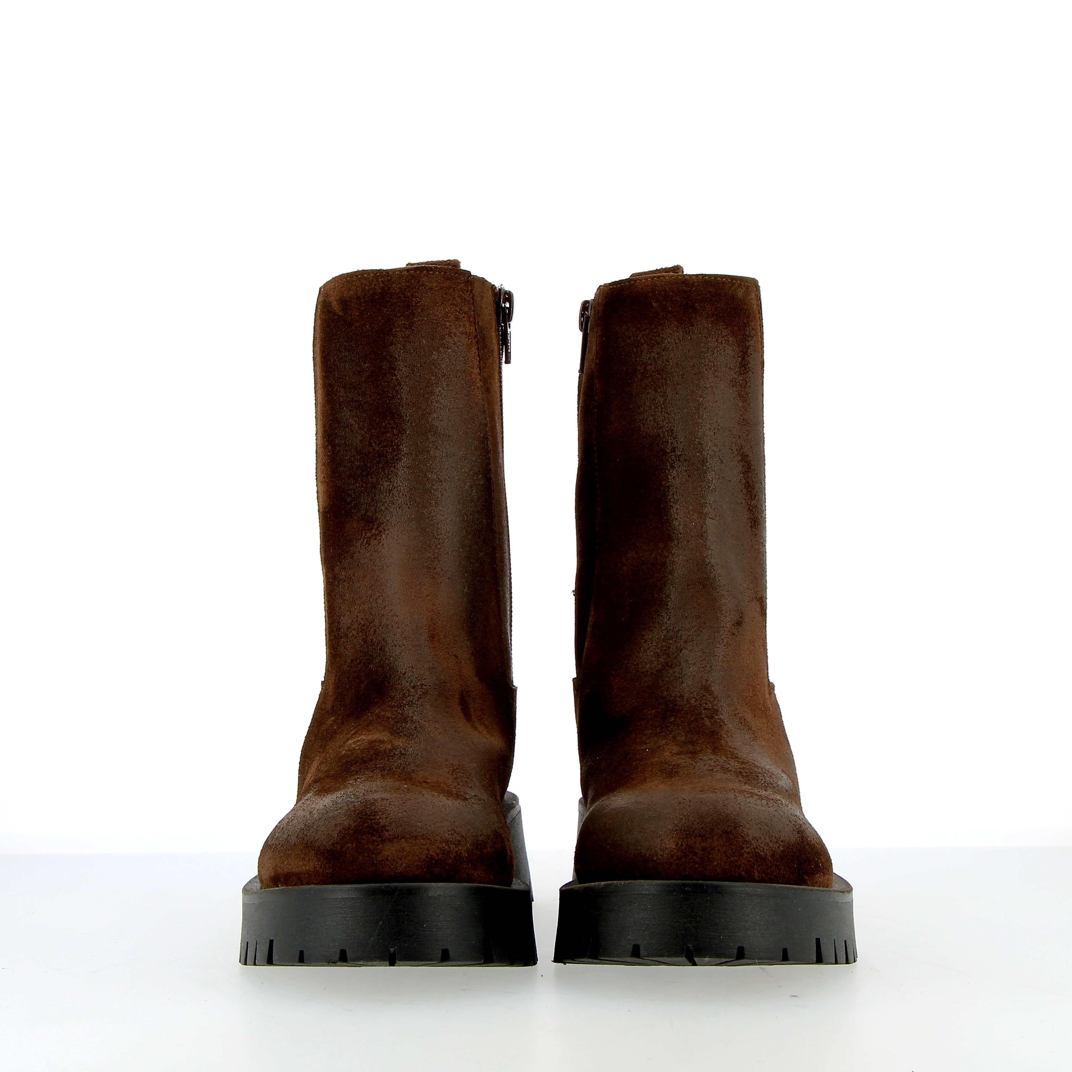Chelsea boot in pelle scamosciata testa di moro trattata vintage
