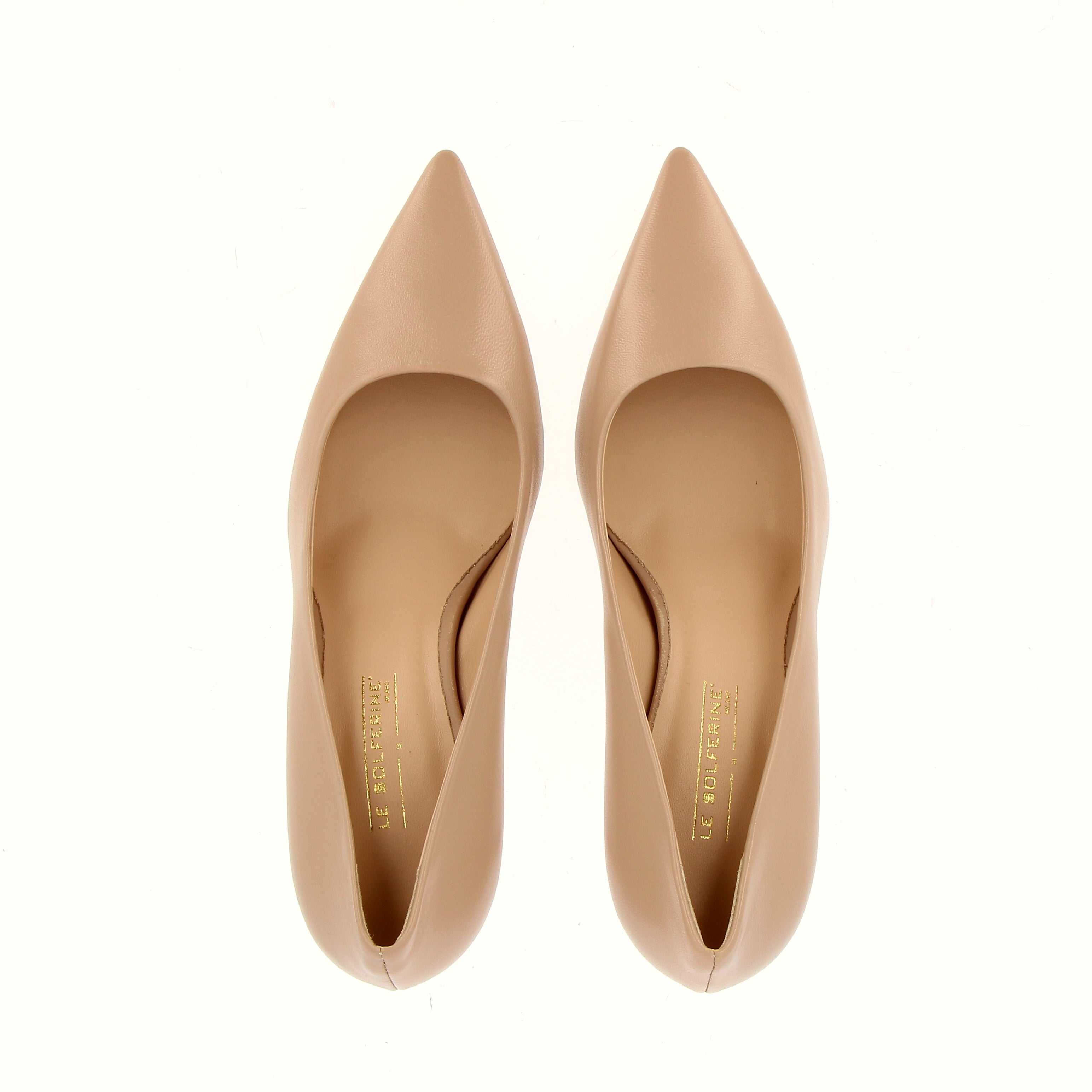 Decolleté in pelle Nude