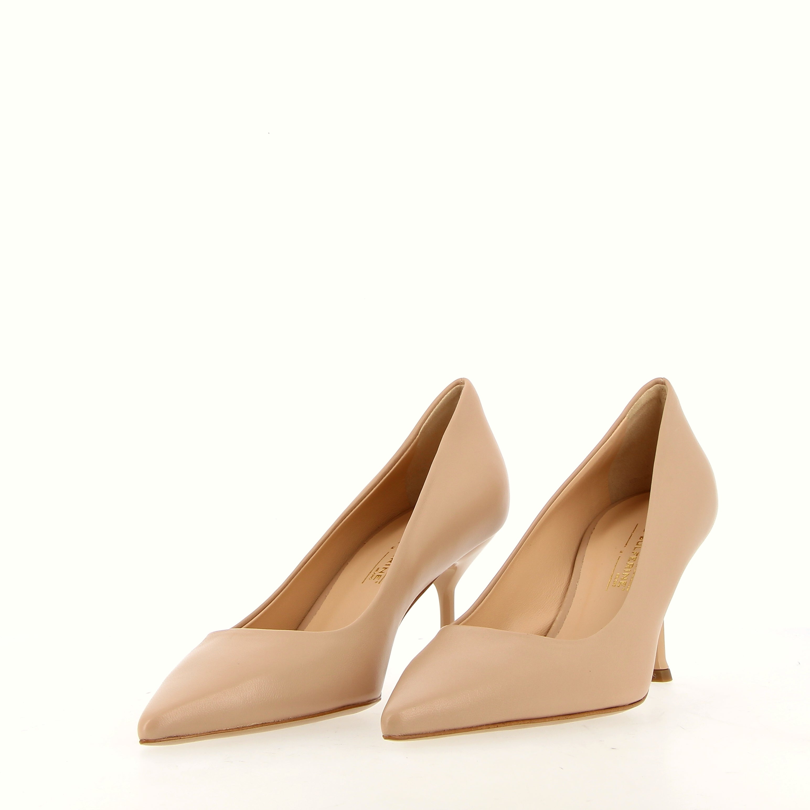 Decolleté in pelle Nude