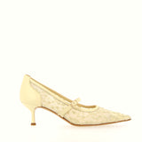 MaryJane romantica in rete fiorata nude