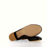 Pucker pump ballerina in nappa nera sfoderata