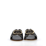 Sandalo basso in pelle testa di moro con fibbia