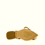 Sandalo slingback in soffice camoscio sabbia
