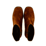 Burnished suede ankle boot