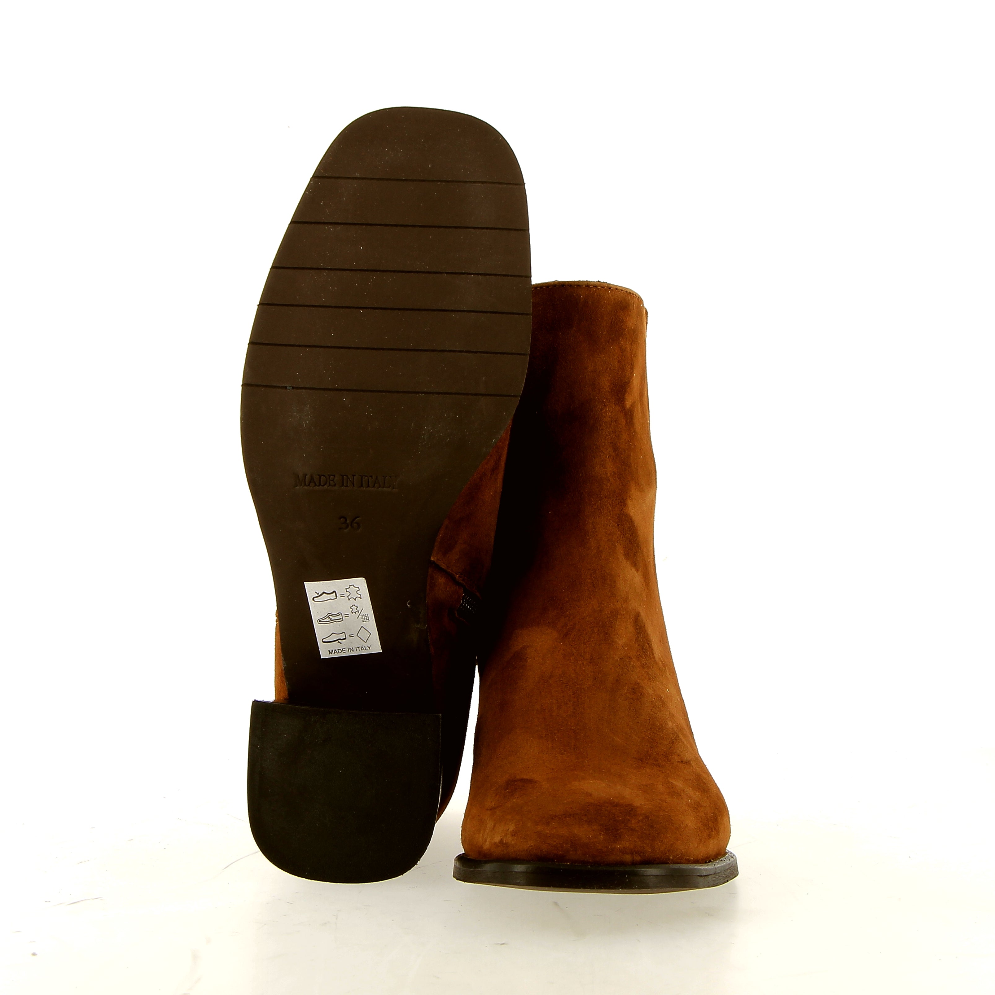 Burnished suede ankle boot
