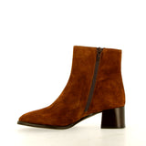 Burnished suede ankle boot