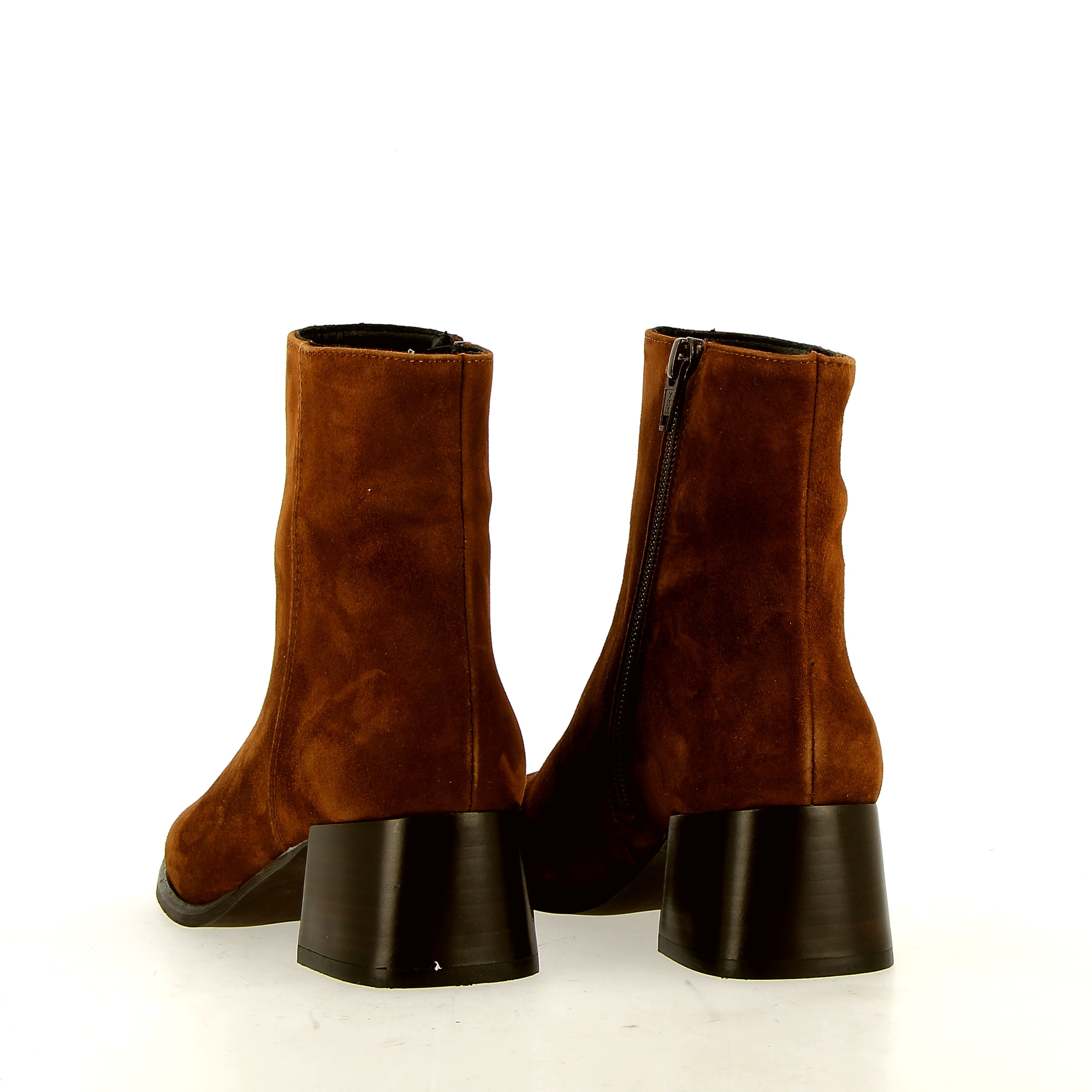 Burnished suede ankle boot