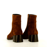 Burnished suede ankle boot