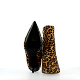 Leopard suede ankle boot with zip