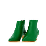 Ankle boot in soft green nappa leather