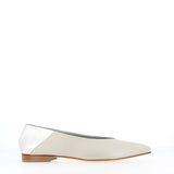 Ballerina babouche in pearl gray leather