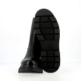 Black calfskin Chelsea boot with zipper