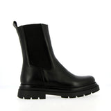 Black calfskin Chelsea boot with zipper