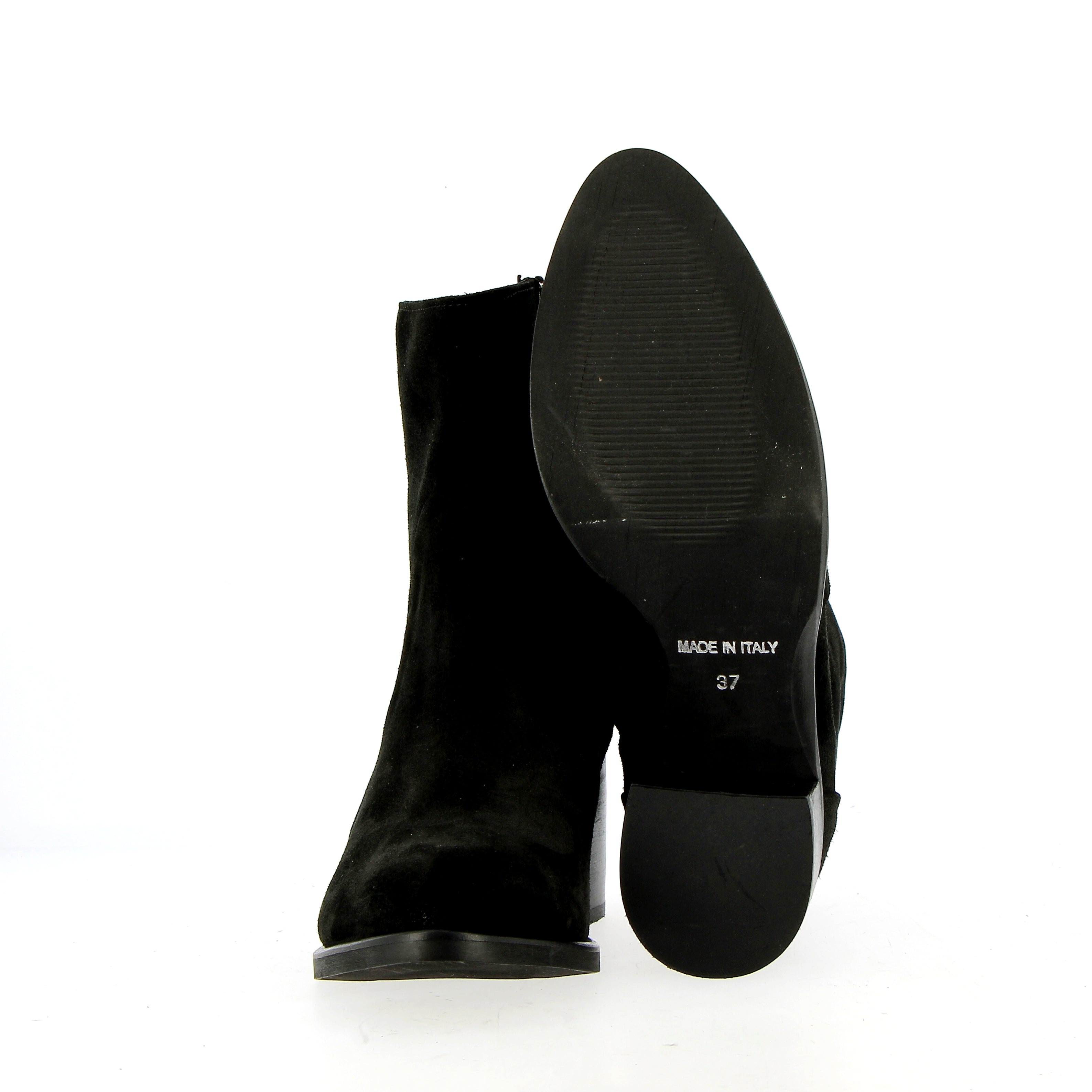 Black suede ankle boot