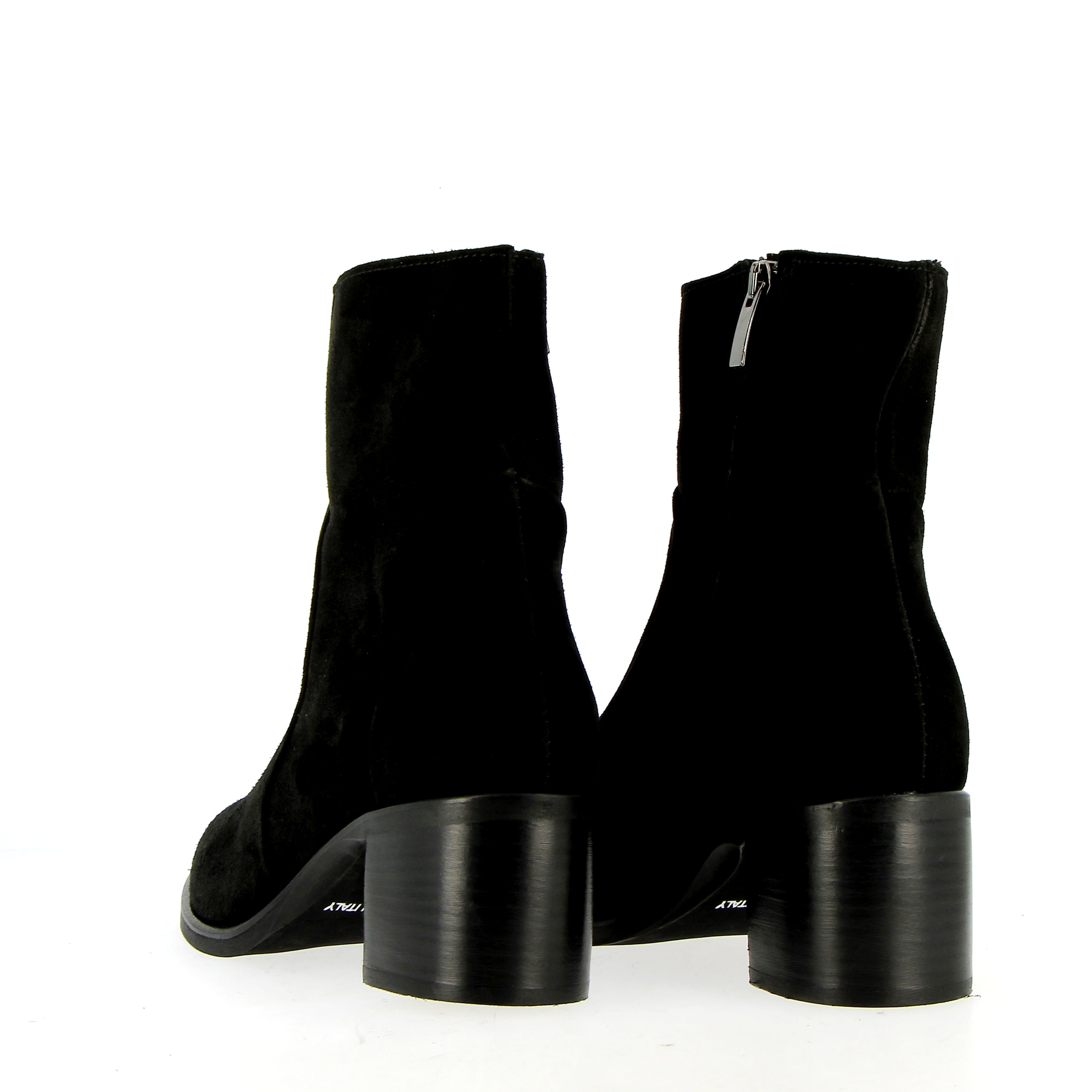 Black suede ankle boot