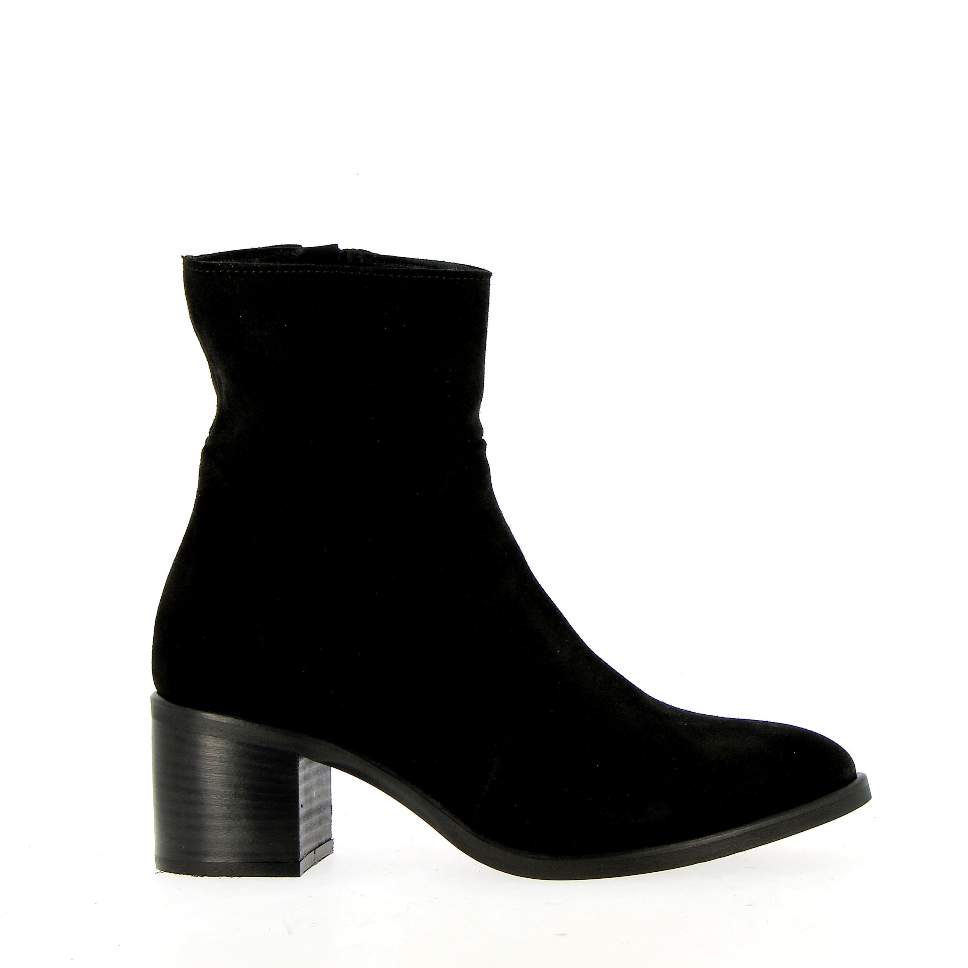 Black suede ankle boot