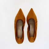 Pucker pump in camoscio cuoio sfoderato