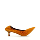 Pucker pump in camoscio cuoio sfoderato