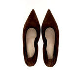 Pucker pump in camoscio testa moro sfoderato