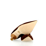 Pucker pump in camoscio testa moro sfoderato