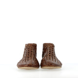 Summer Chelsea boot in braided tan woven leather