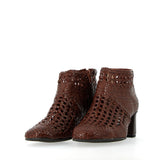 Summer ankle boot in braided leather