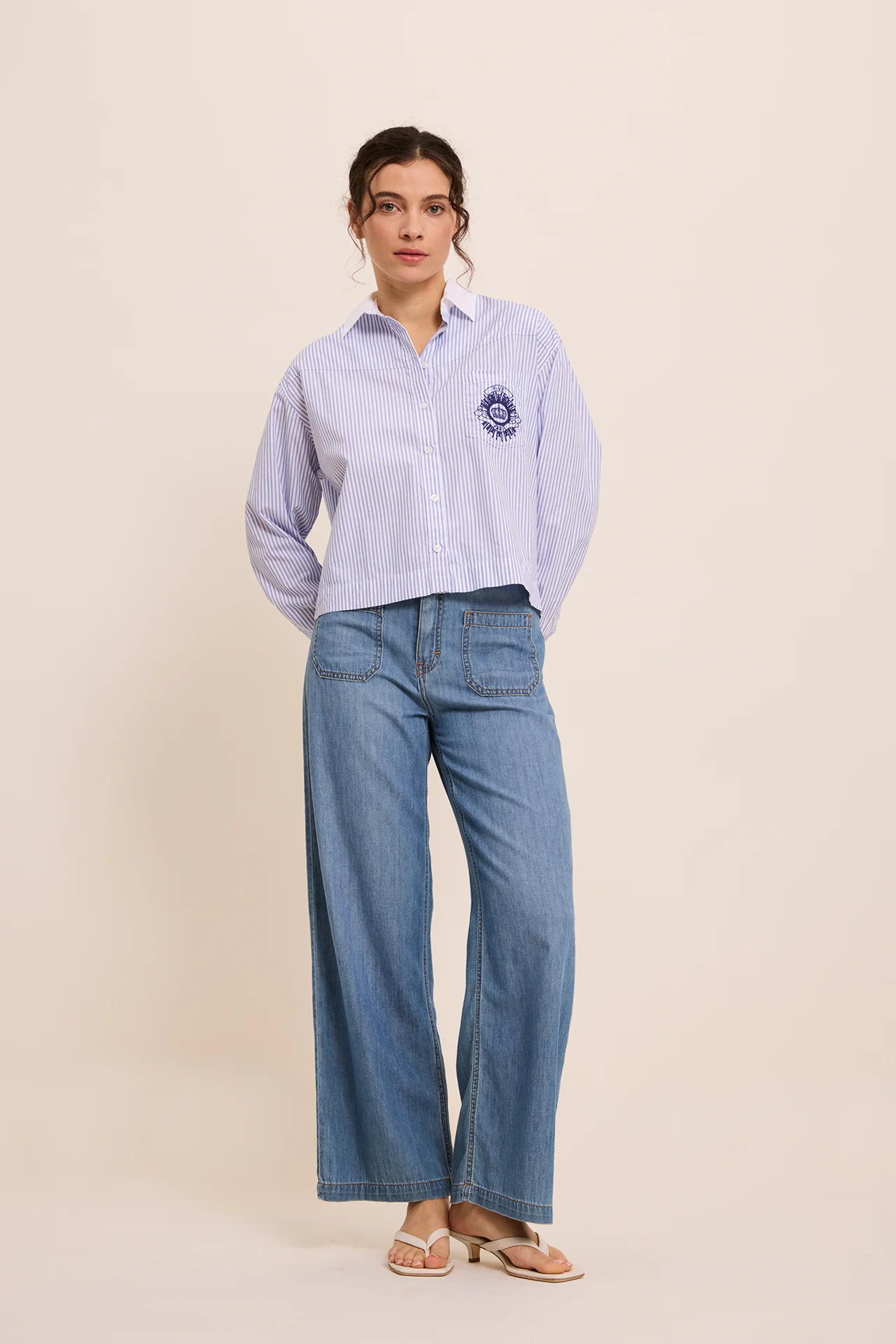 Lucia Crop Wide Light Jeans