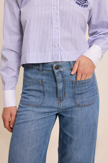 Lucia Crop Wide Light Jeans