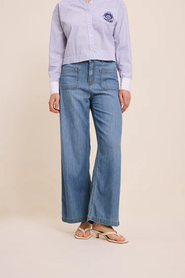 Lucia Crop Wide Light Jeans