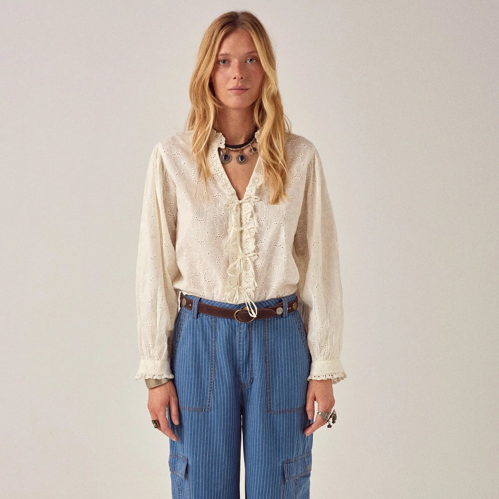 Irene Blouse White Bohemian