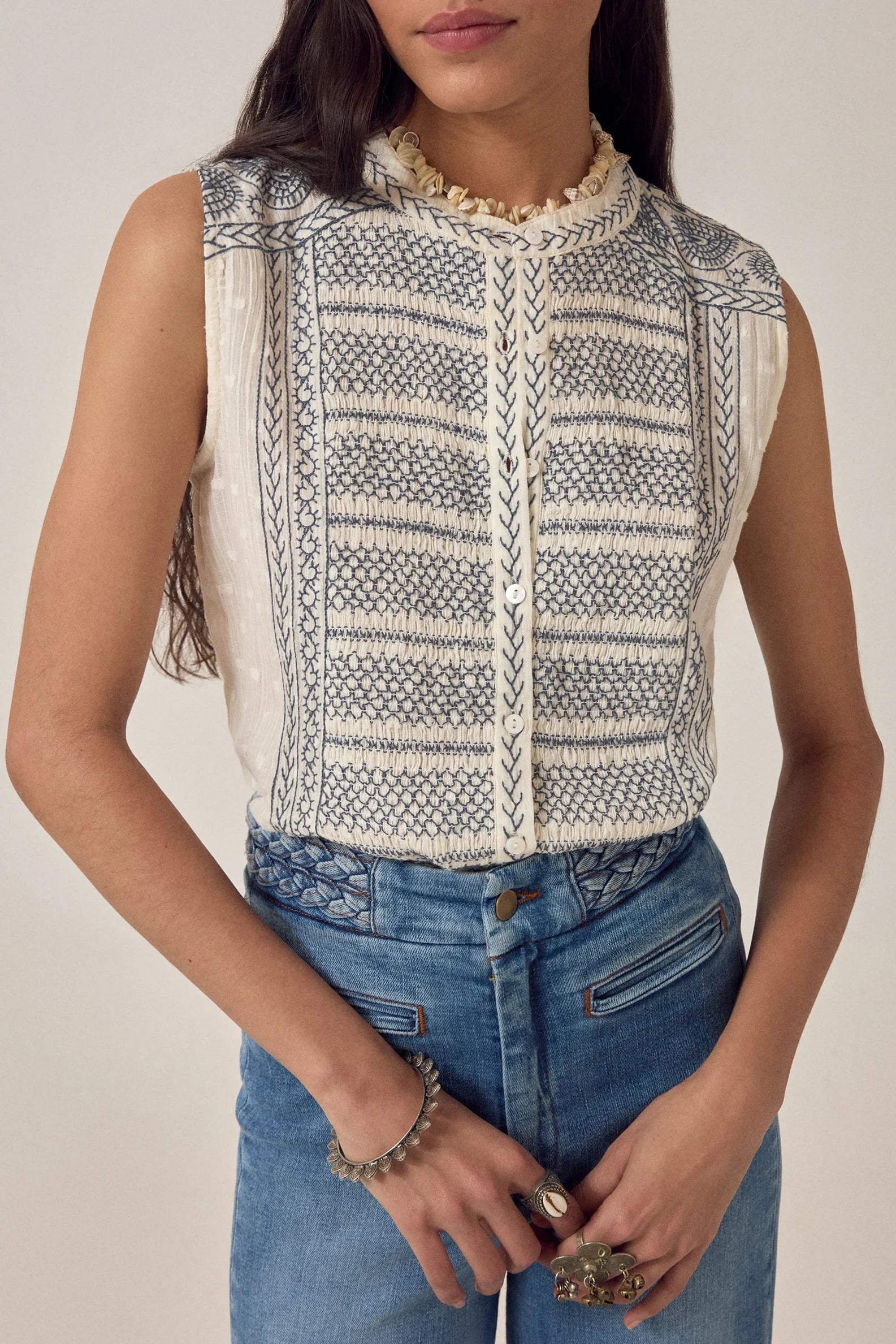 Irina Blouse Indigo Poet