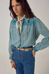 Maria Shirt Mediterranean Stripes Blue