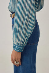 Maria Shirt Mediterranean Stripes Blue