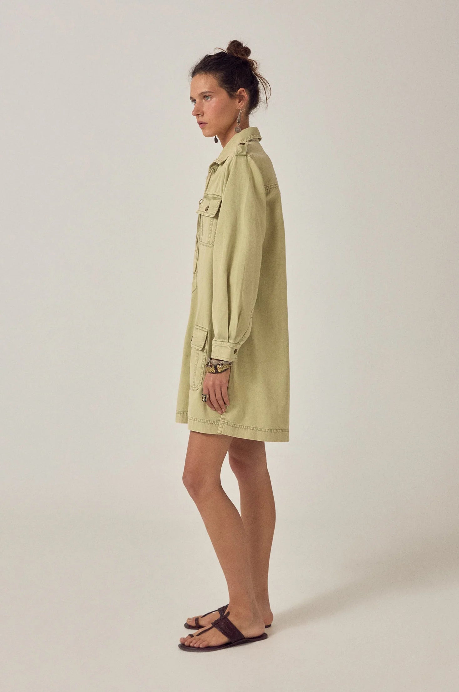 Thalassa Short Dress Khaki