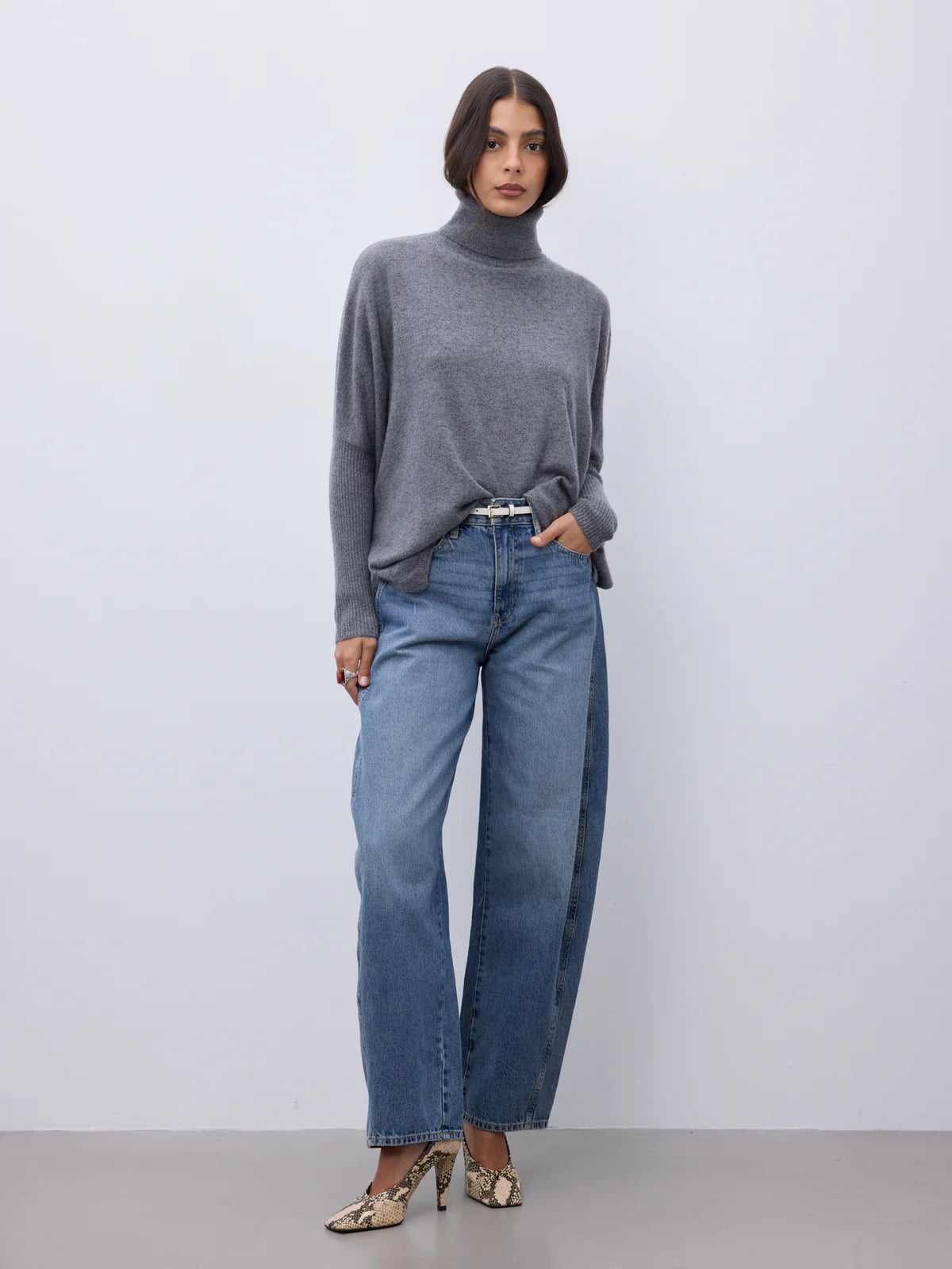 Maglione in cashmere margareth grigio