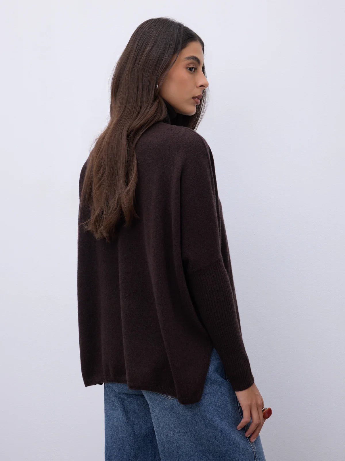 Margareth Coffee Cashmere Sweater