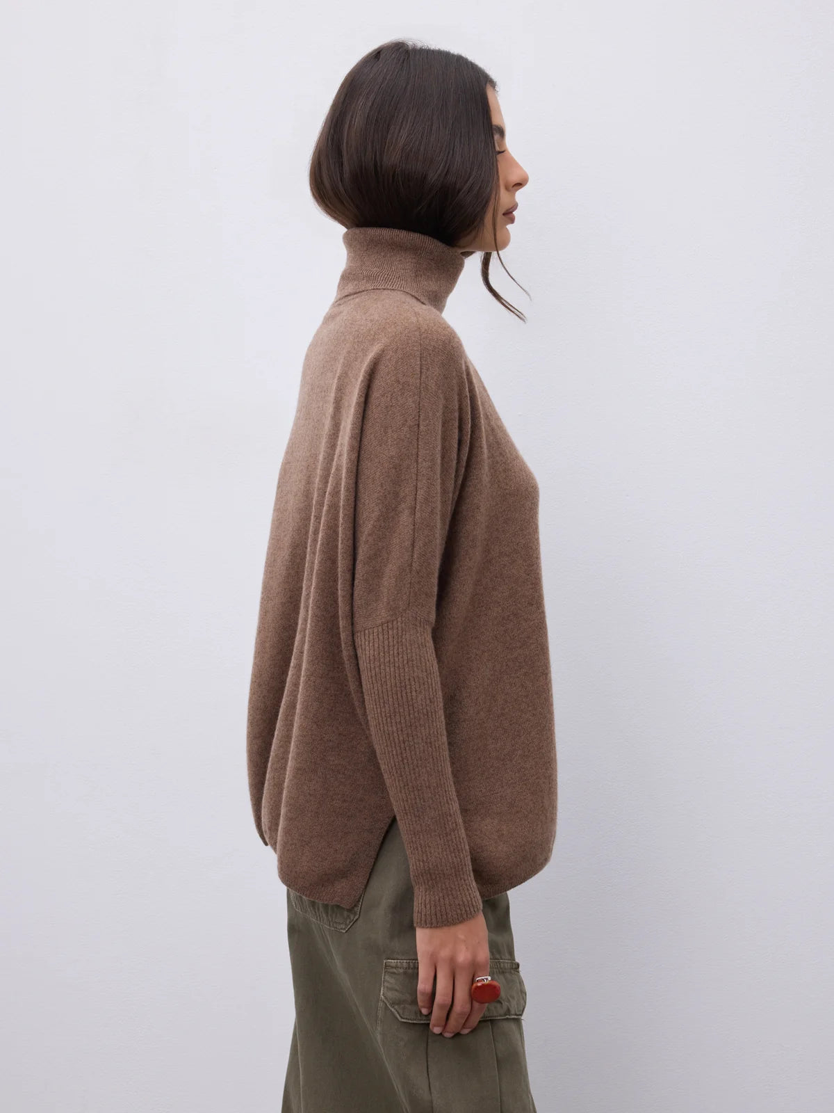 Maglione in cashmere margareth cafe au lait