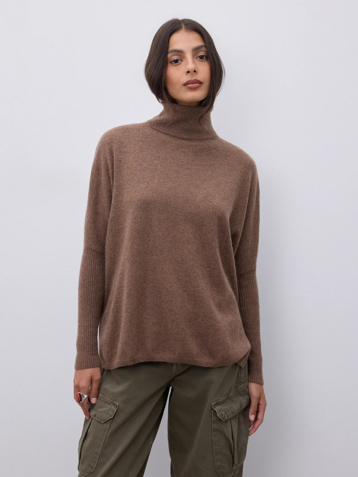 Maglione in cashmere margareth cafe au lait